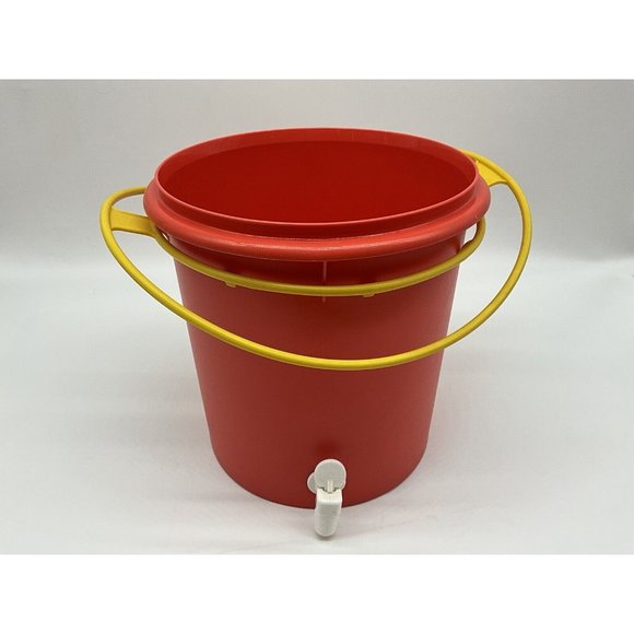 Tupperware Vintage Jumbo Beverage Dispenser 254-7 Plus Lid 595-2 &Hanging Holder - Picture 12 of 16